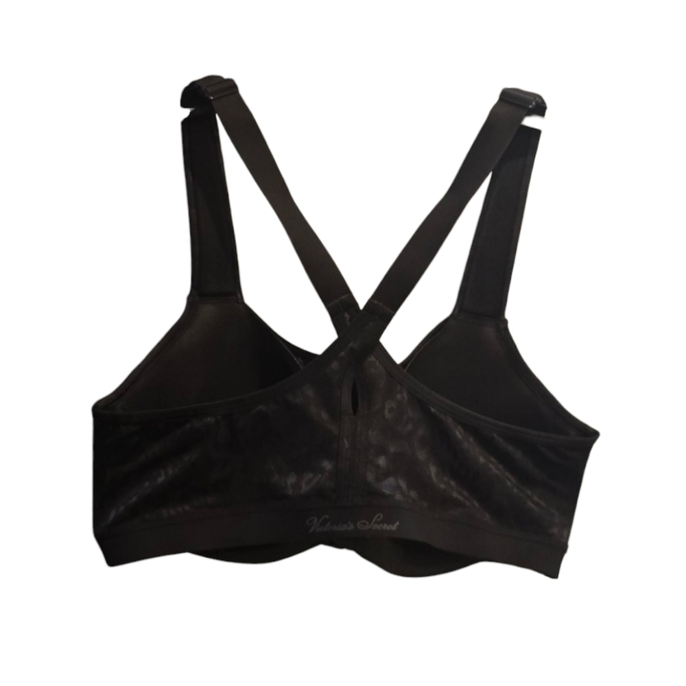 💙 VICTORIA'S SECRET Incredible Knockout Ultra Max Sports Bra Black Animal Print - Picture 2 of 6